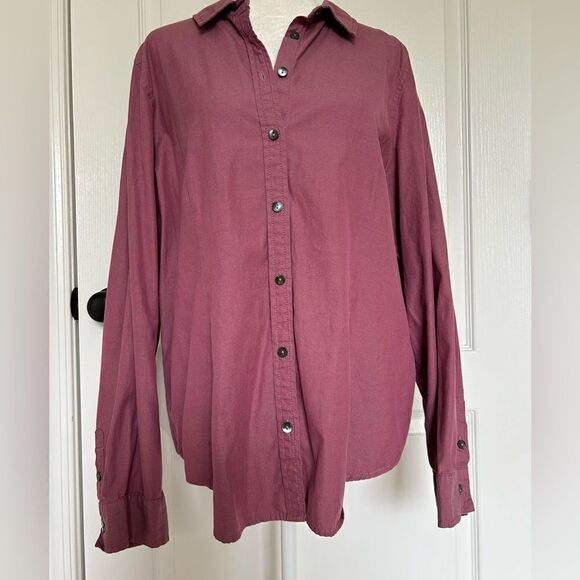 J. Jill Women’s Rose 100% Cotton Button Down Shirt Size Large - Picture 1 of 13